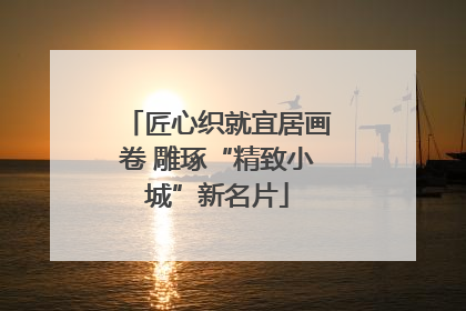 匠心织就宜居画卷 雕琢“精致小城”新名片