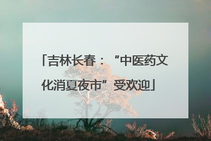 吉林长春：“中医药文化消夏夜市”受欢迎