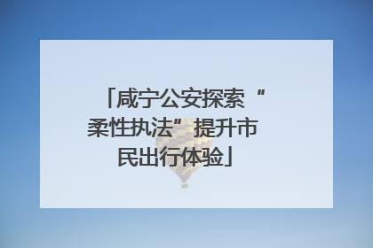 咸宁公安探索“柔性执法”提升市民出行体验