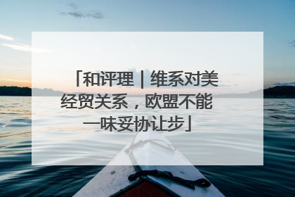 和评理｜维系对美经贸关系，欧盟不能一味妥协让步
