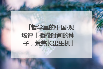 哲学里的中国·现场评丨播撒时间的种子，荒芜长出生机