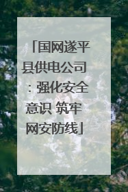 国网遂平县供电公司：强化安全意识 筑牢网安防线