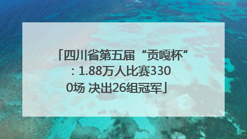 四川省第五届“贡嘎杯”：1.88万人比赛3300场 决出26组冠军
