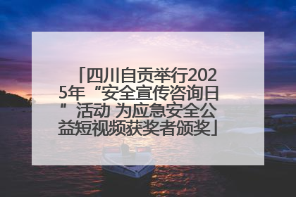 四川自贡举行2025年“安全宣传咨询日”活动 为应急安全公益短视频获奖者颁奖