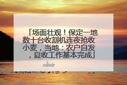 场面壮观！保定一地数十台收割机连夜抢收小麦，当地：农户自发，夏收工作基本完成