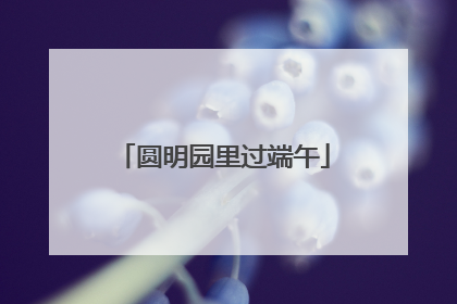 圆明园里过端午