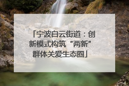 宁波白云街道：创新模式构筑“两新”群体关爱生态圈