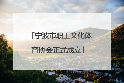 宁波市职工文化体育协会正式成立