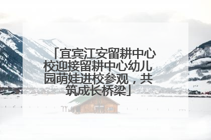 宜宾江安留耕中心校迎接留耕中心幼儿园萌娃进校参观，共筑成长桥梁
