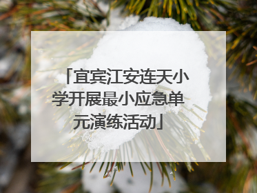 宜宾江安连天小学开展最小应急单元演练活动