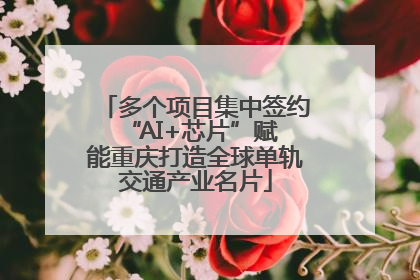 多个项目集中签约 “AI+芯片”赋能重庆打造全球单轨交通产业名片