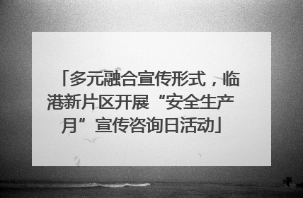 多元融合宣传形式，临港新片区开展“安全生产月”宣传咨询日活动