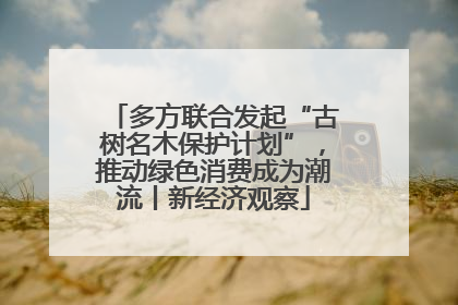 多方联合发起“古树名木保护计划”，推动绿色消费成为潮流丨新经济观察