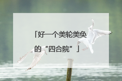 好一个美轮美奂的“四合院”
