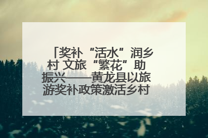 奖补“活水”润乡村 文旅“繁花”助振兴——黄龙县以旅游奖补政策激活乡村振兴新动能