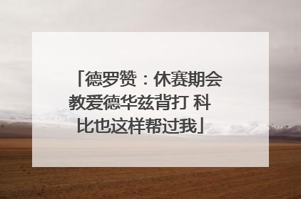 德罗赞：休赛期会教爱德华兹背打 科比也这样帮过我