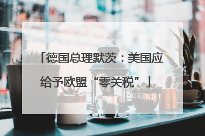德国总理默茨：美国应给予欧盟“零关税”