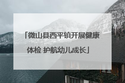 微山县西平镇开展健康体检 护航幼儿成长