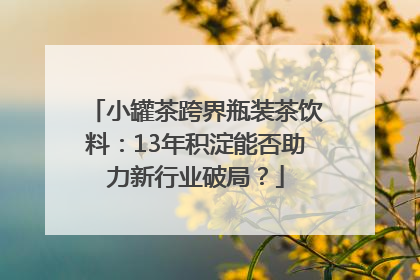 小罐茶跨界瓶装茶饮料：13年积淀能否助力新行业破局？