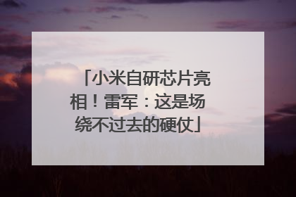 小米自研芯片亮相！雷军：这是场绕不过去的硬仗