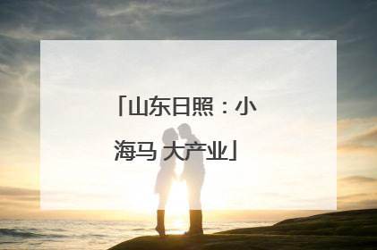 山东日照：小海马 大产业