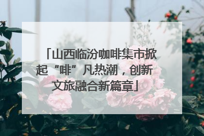 山西临汾咖啡集市掀起“啡”凡热潮，创新文旅融合新篇章