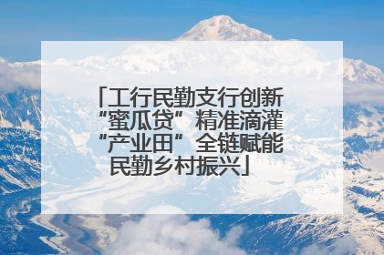 工行民勤支行创新“蜜瓜贷”精准滴灌“产业田”全链赋能民勤乡村振兴