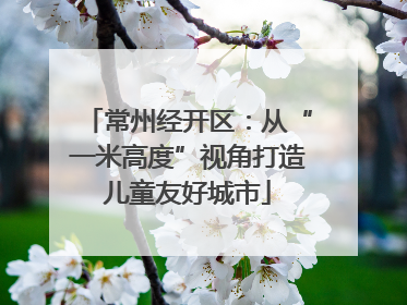 常州经开区：从“一米高度”视角打造儿童友好城市
