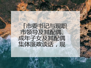 市委书记与现职市领导及其配偶、成年子女及其配偶集体廉政谈话，现场签承诺书