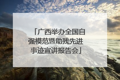 广西举办全国自强模范暨助残先进事迹宣讲报告会