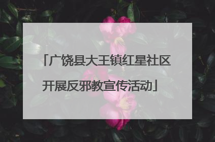 广饶县大王镇红星社区开展反邪教宣传活动