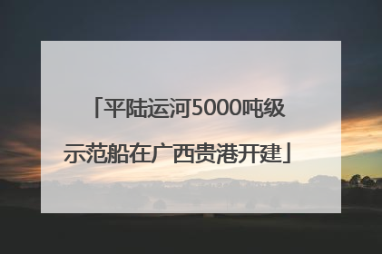 平陆运河5000吨级示范船在广西贵港开建