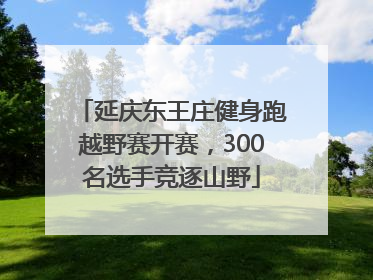 延庆东王庄健身跑越野赛开赛，300名选手竞逐山野