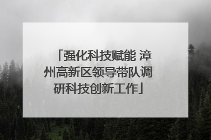 强化科技赋能 漳州高新区领导带队调研科技创新工作