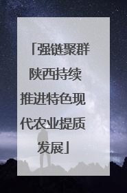 强链聚群 陕西持续推进特色现代农业提质发展