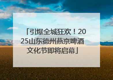 引爆全城狂欢！2025山东德州燕京啤酒文化节即将启幕