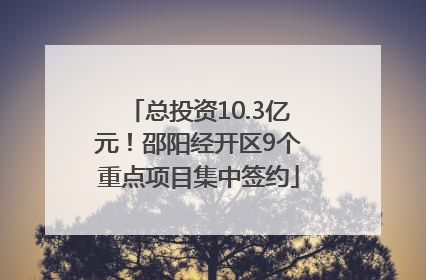 总投资10.3亿元！邵阳经开区9个重点项目集中签约