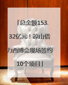 总金额153.32亿元！凉山借力西博会现场签约10个项目
