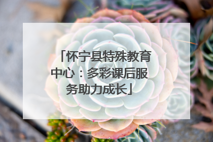 怀宁县特殊教育中心：多彩课后服务助力成长