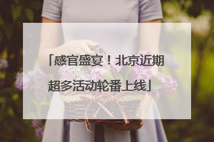 感官盛宴！北京近期超多活动轮番上线