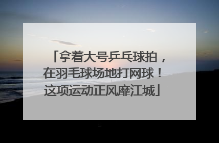 拿着大号乒乓球拍，在羽毛球场地打网球！这项运动正风靡江城