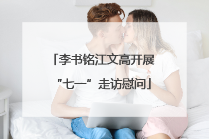 李书铭江文高开展“七一”走访慰问