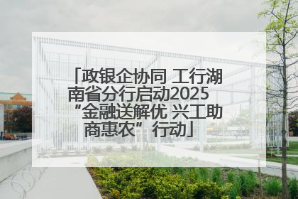 政银企协同 工行湖南省分行启动2025“金融送解优 兴工助商惠农”行动