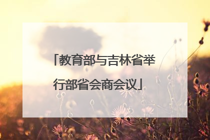 教育部与吉林省举行部省会商会议