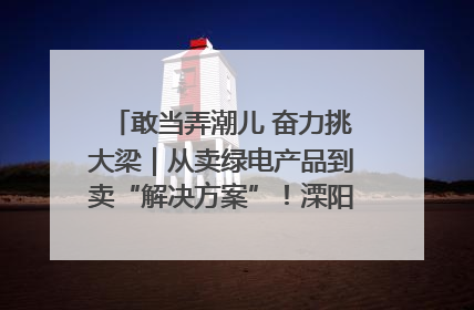 敢当弄潮儿 奋力挑大梁｜从卖绿电产品到卖“解决方案”！溧阳立足产业优势建成五大微电网示范项目