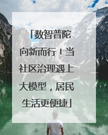 数智普陀 向新而行〡当社区治理遇上大模型，居民生活更便捷
