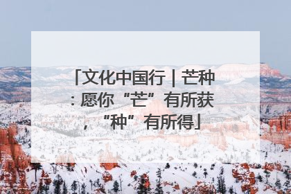 文化中国行｜芒种：愿你“芒”有所获，“种”有所得