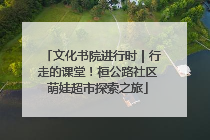 文化书院进行时｜行走的课堂！桓公路社区萌娃超市探索之旅