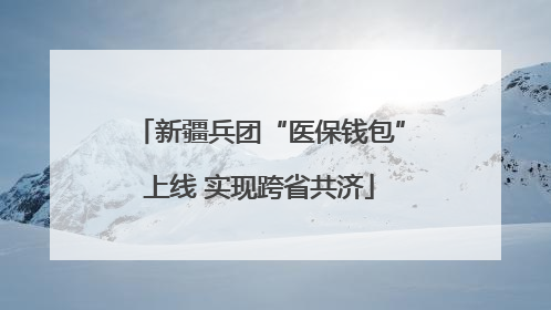 新疆兵团“医保钱包”上线 实现跨省共济