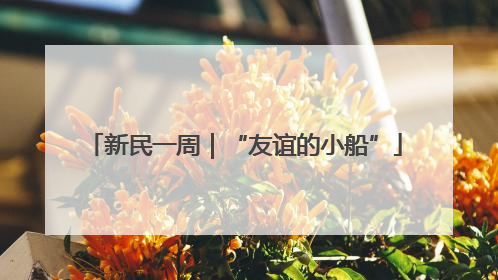 新民一周｜“友谊的小船”